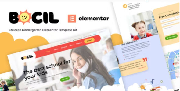Bocil Children Kindergarten Elementor Template Kit
