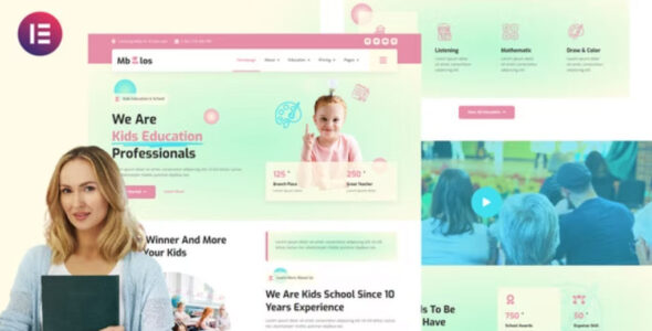Mbolos Kids School Profile & Promotion Elementor Template Kit