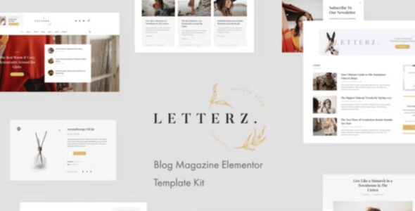 Letterz Blog Magazine Elementor Template Kit