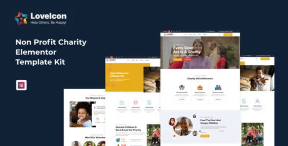 LoveIcon – Nonprofit Charity Elementor Template Kit