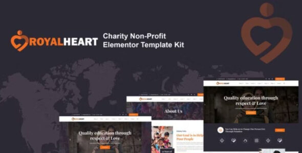Royalheart Nonprofit Charity Elementor Template Kit
