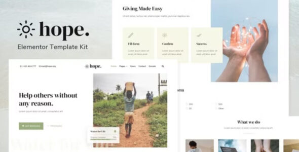 Hope Non Profit Elementor Template Kit