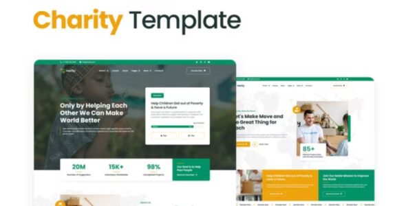 Harity – Fundraising Charity Elementor Template Kit