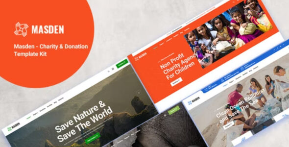 Masden Charity & Donation Elementor Template Kit