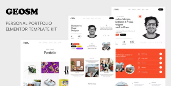 Geosm Personal Portfolio Elementor Template Kits