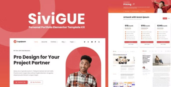 SiviGUE Personal Portfolio Elementor Template Kit