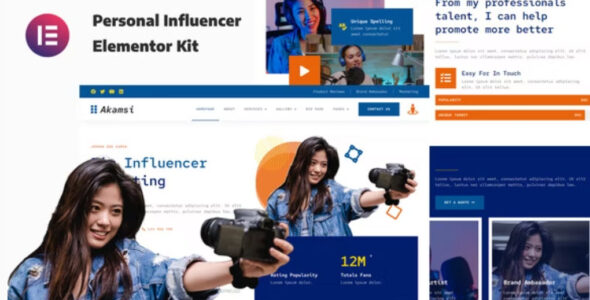 Akamsi Personal Influencer Elementor Template Kit