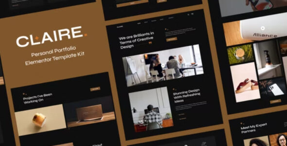 Claire Personal Portfolio Elementor Template Kit
