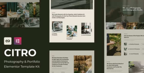 Citro Photography & Portolio Elementor Template Kit
