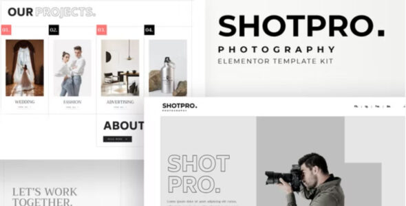 Shotpro Photography & Portfolio Elementor Template Kit