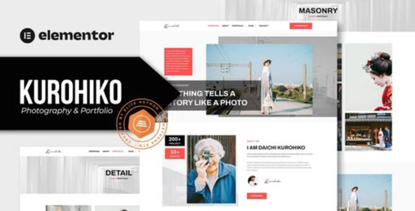 Kurohiko Photography & Portfolio Elementor Template Kit