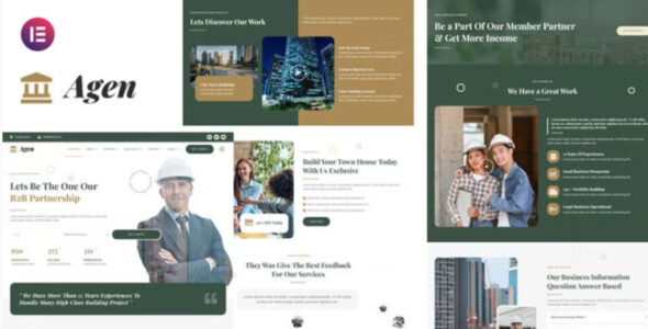 Agen Real Estate & Property Developer Elementor Template Kit