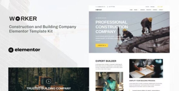 Worker Construction & Building Company Elementor Template Kit