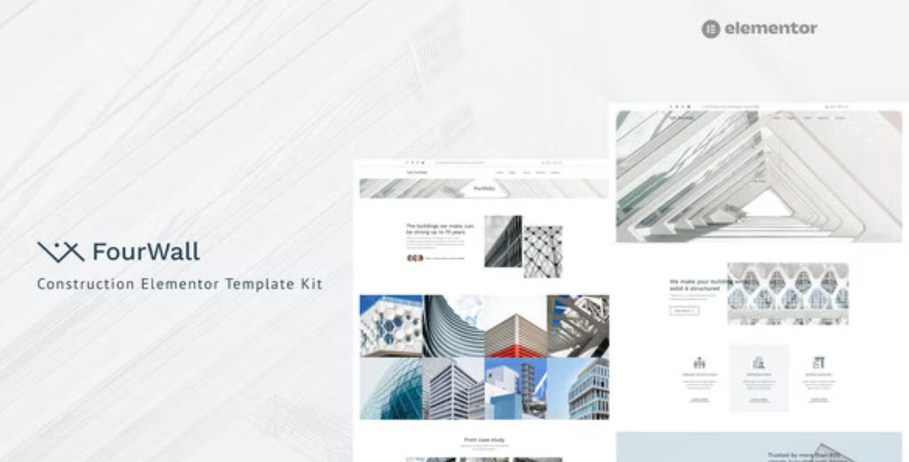 FourWall Construction Elementor Template Kit