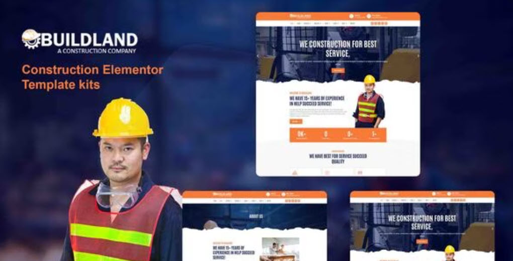 Buildland Construction Business Elementor Template Kit