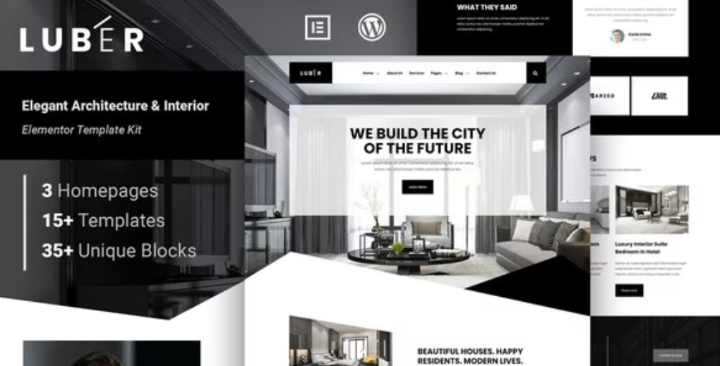 Luber Elegant Architecture & Interior Elementor Template Kit