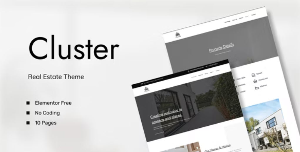 Cluster Real Estate Elementor Template Kit