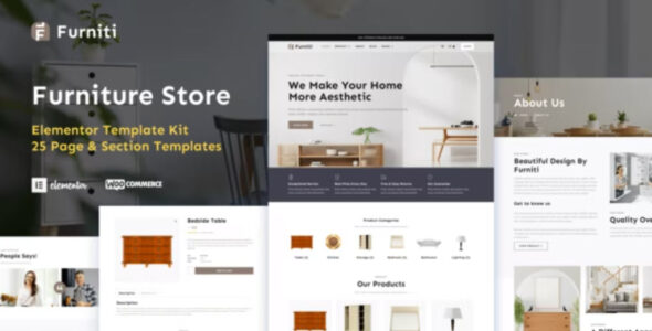 Furniti Furniture & Home Decor Store Elementor Pro Template Kit