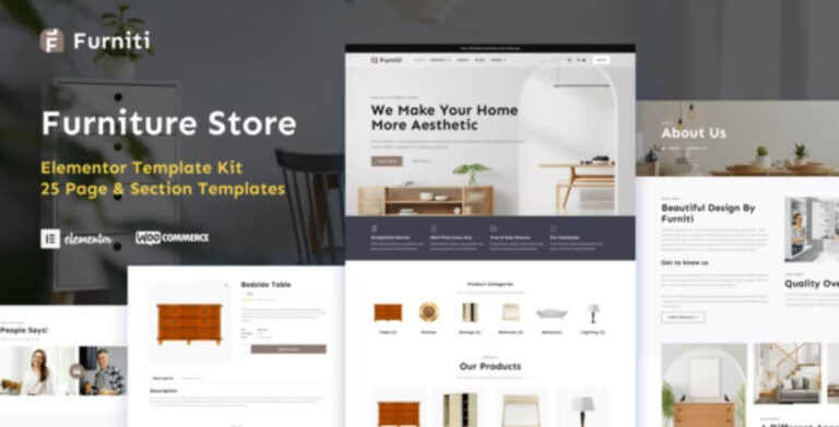 Furniti Furniture & Home Decor Store Elementor Pro Template Kit