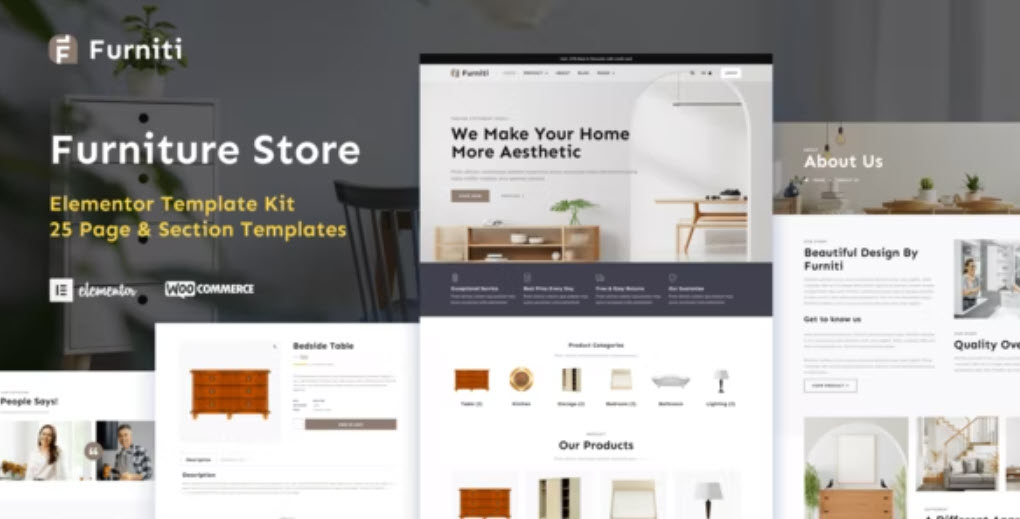 Furniti Furniture & Home Decor Store Elementor Pro Template Kit