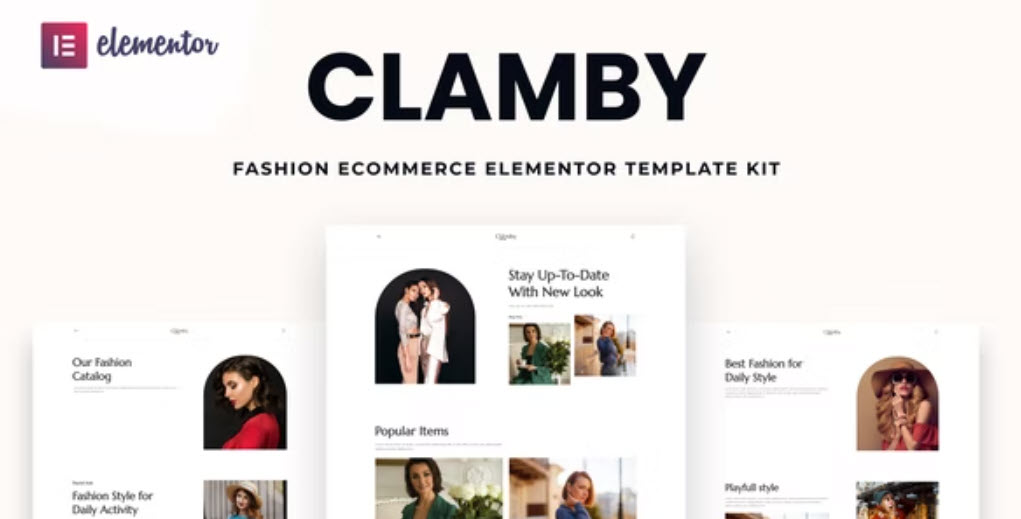 Clamby Fashion Ecommerce Elementor Template Kit