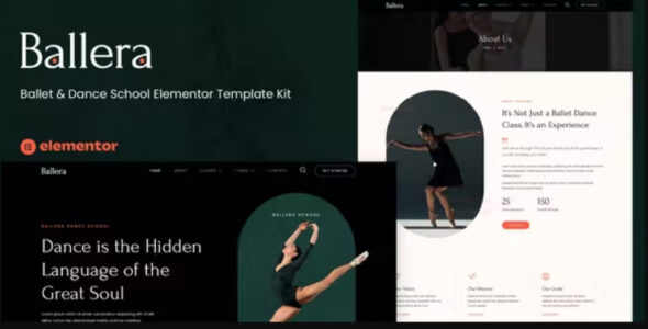 Ballera Ballet & Dance School Elementor Template Kit