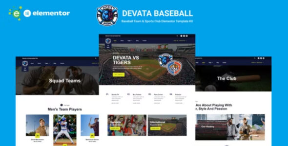 Devata Baseball Team & Sports Club Elementor Template Kit