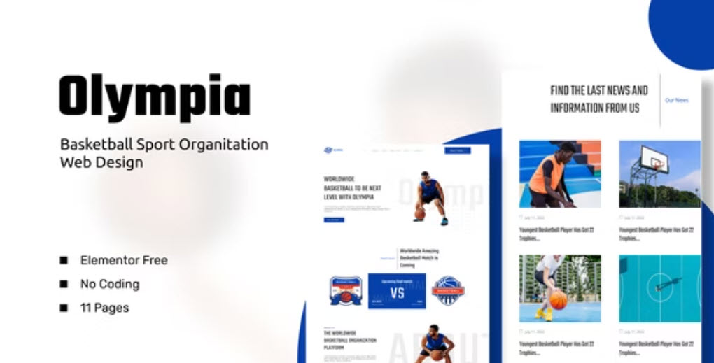 Olympia Basketball Sport Organization Template Kits