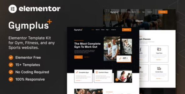 Gymplus Gym & Fitness Elementor Template Kit
