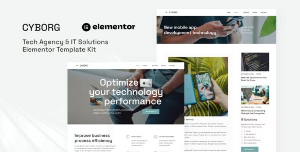 Cyborg Tech Agency & IT Solutions Elementor Template Kit