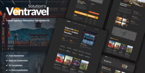 Ventravel Traveling Agency Elementor Template Kit