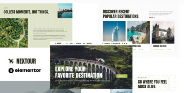 Nextour Tour Guide & Travel Agency Elementor Template Kit
