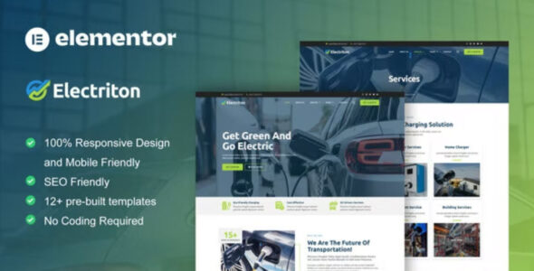 Electriton Electric Vehicle & Charging Station Elementor Kit