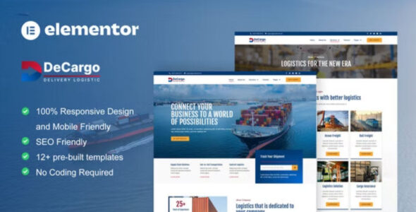 DeCargo Logistics & Transportation Services Elementor Template Kit