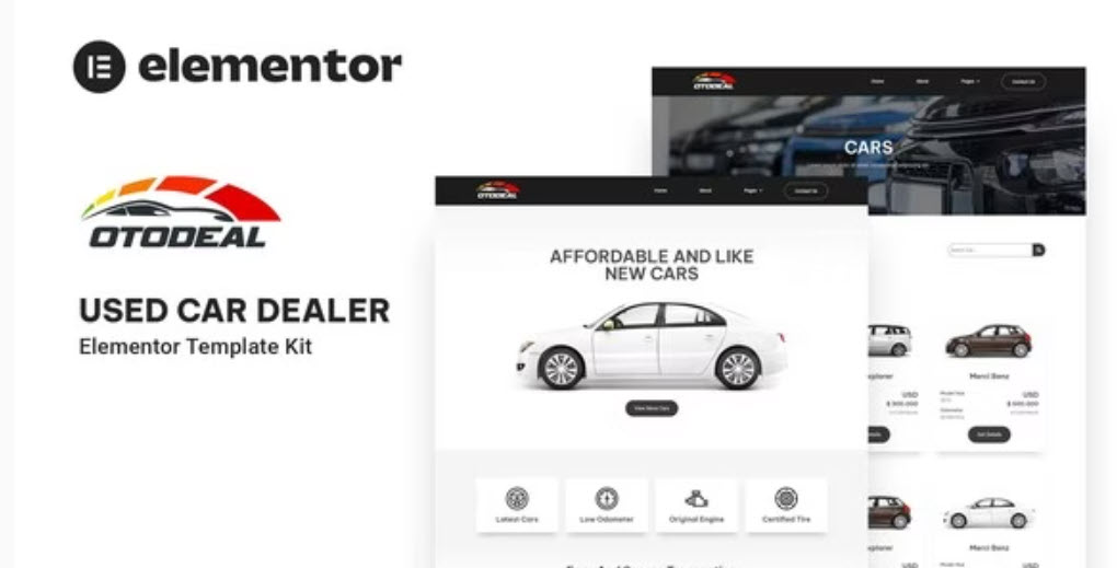 Otodeal Used Car Dealer Elementor Template Kit
