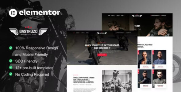 Gastruzo Motorcycle Club Elementor Template Kit