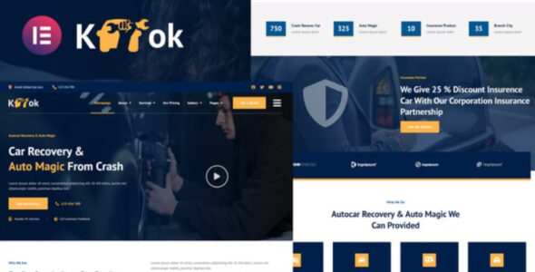 Ketok Auto Detailing & Repair Business Elementor Pro Template Kit
