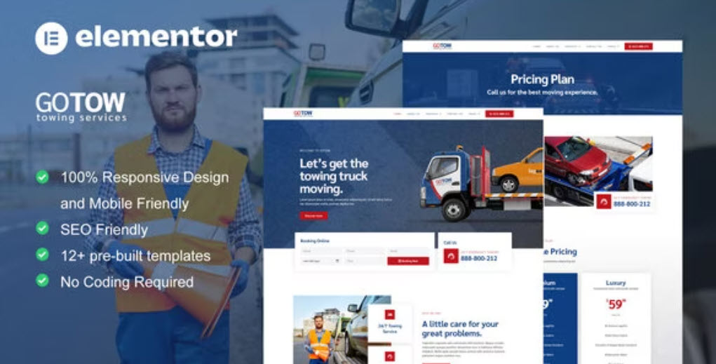 Gotow Towing Services Elementor Template Kit