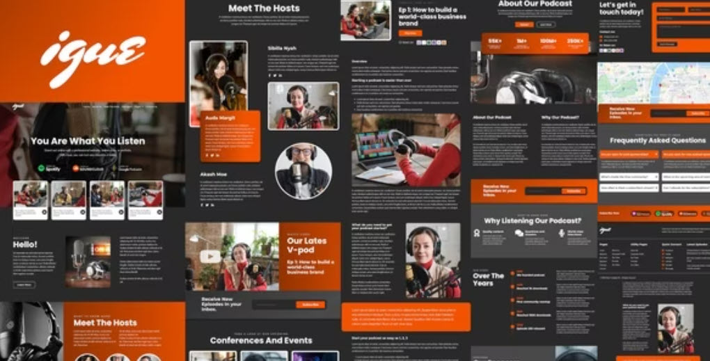 iGUE Podcaster Elementor Template Kit