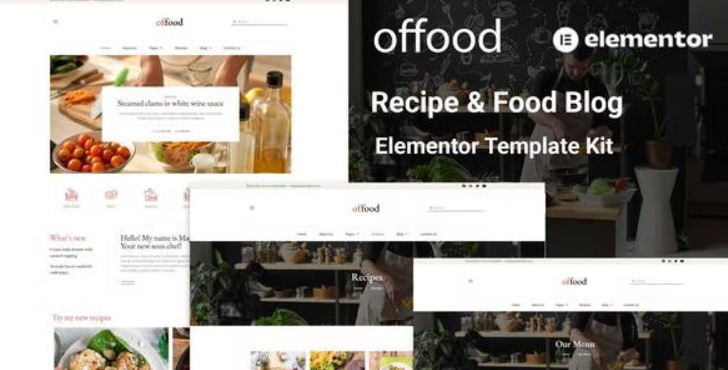 Offood Recipe & Food Blog Elementor Template Kit