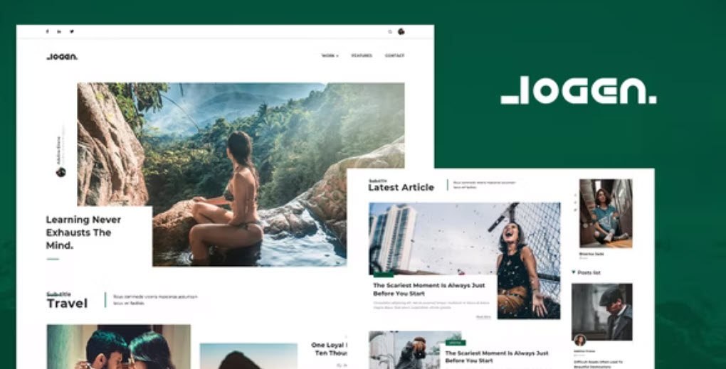 Logen Lifestyle Blog Elementor Template Kit