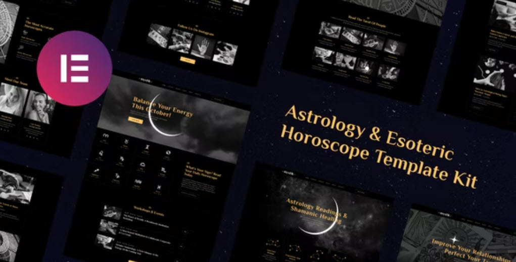 Mystik | Astrology & Esoteric Horoscope Elementor Template Kit