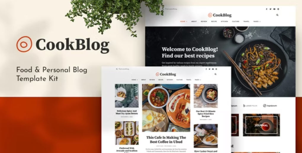 CookBlog – Food & Personal Blog Elementor Template Kit