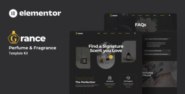 Grance Perfume & Fragrance Elementor Template Kit