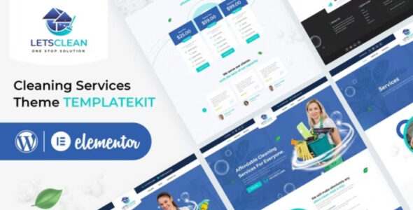 LetsClean Cleaning Services Elementor Template Kit