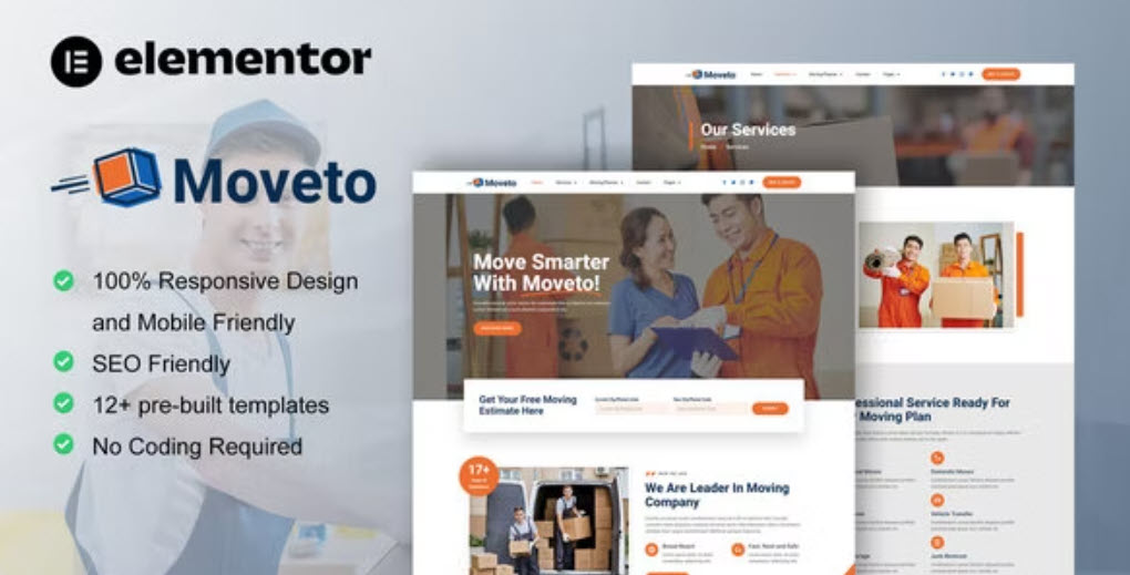 Moveto Moving Company Elementor Template Kit