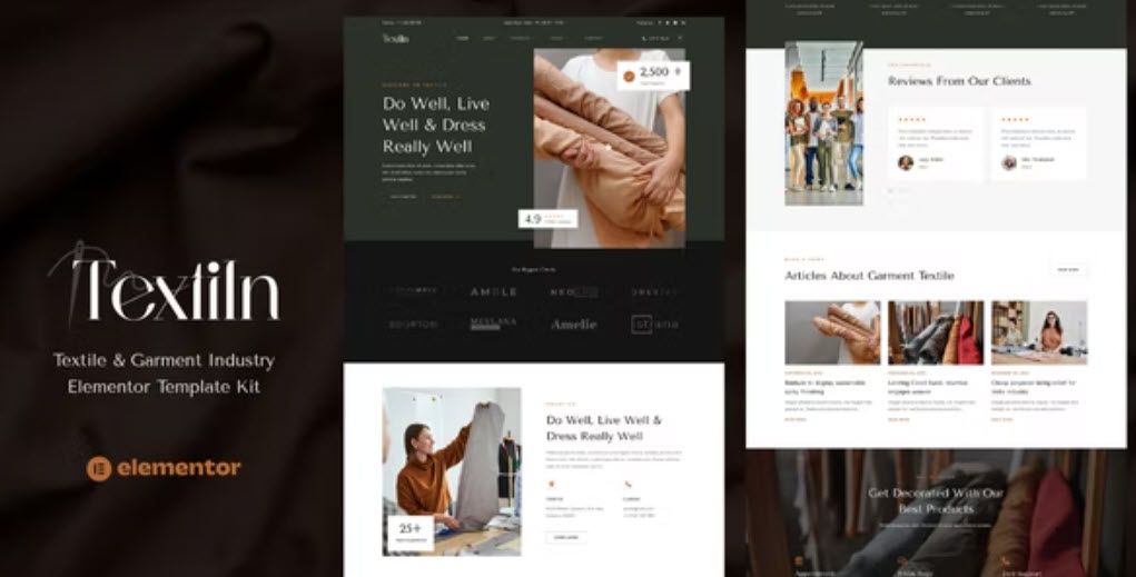 Textiln Textile & Garment Industry Elementor Template Kit