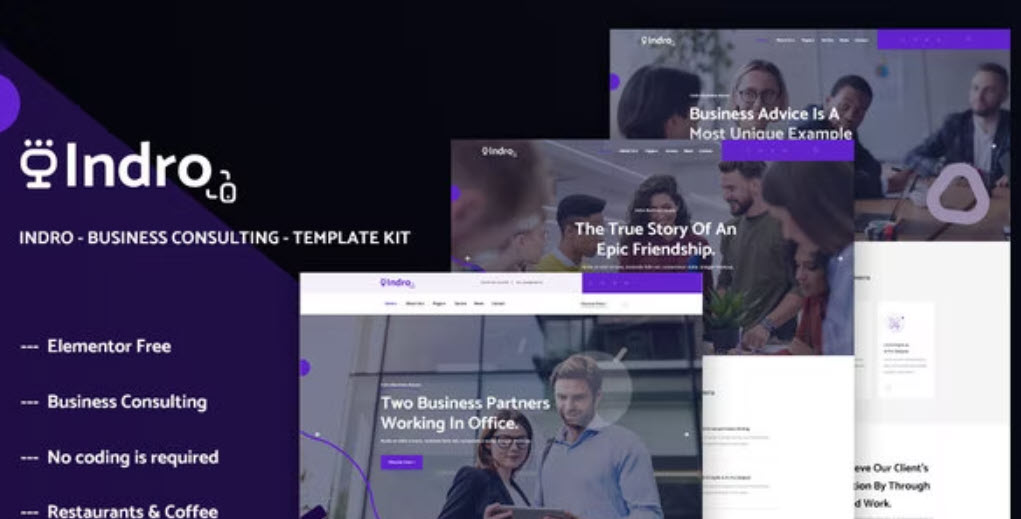 Indro Business Consulting Elementor Template Kit