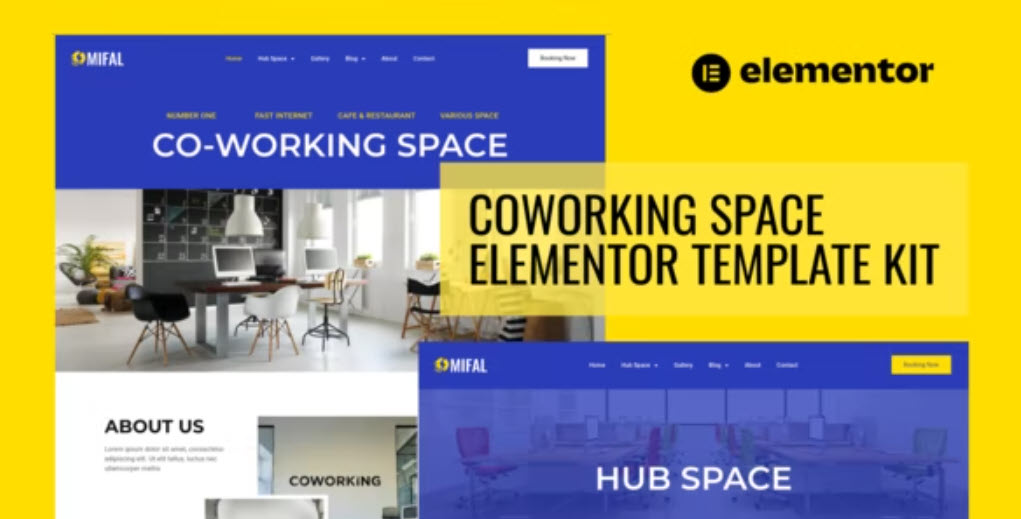 Mifal Coworking Space Elementor Template Kit