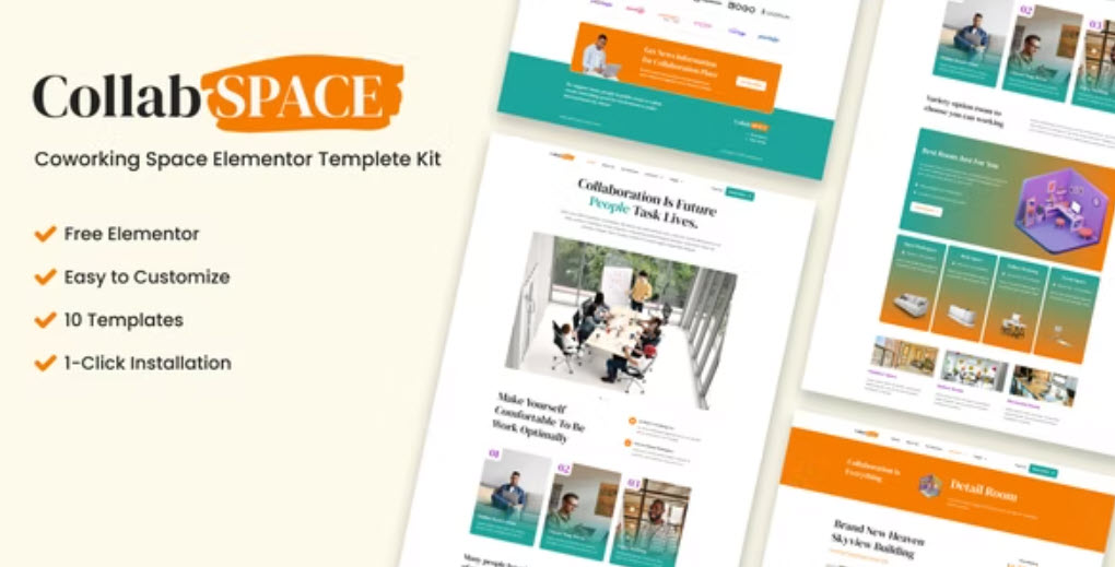 Collabspace Coworking Space Elementor Template Kit